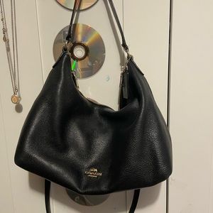 Black coach tote bag with wallet set